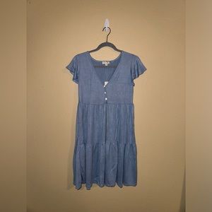 NWT Adorable blue spring tiered dress